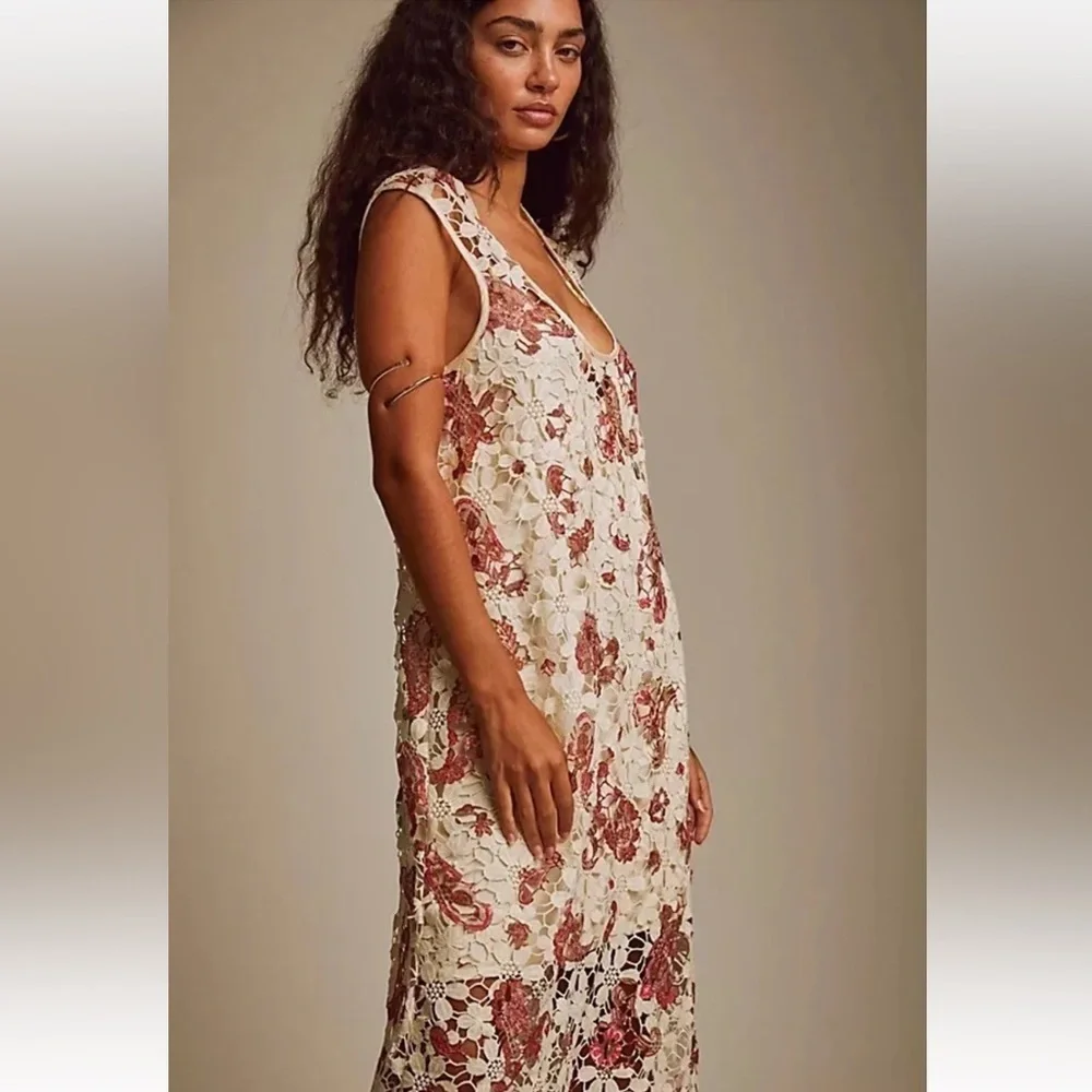 NWT Free People Lilly Lace Maxi Dress Size Medium